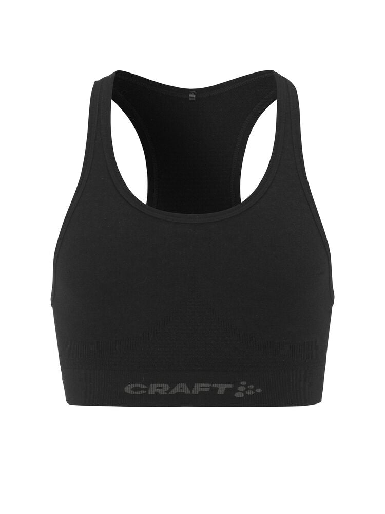 Wool Seamless Bra W-Black