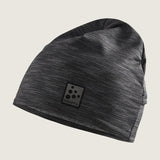 ADV Microfleece Ponytail Hat-Black Melange