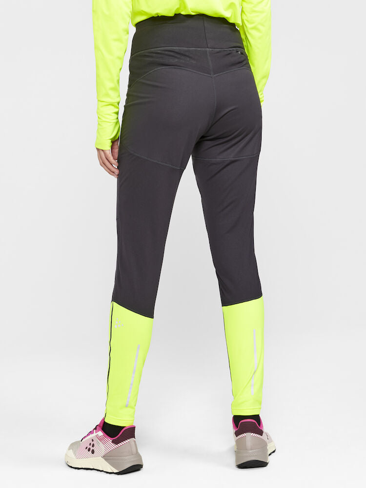 Nike Women's Pro Hyperwarm Brushed Training Tights, Green/White, X