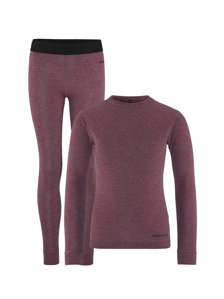 CORE Wool Merino Set Jr-Rouge Melange