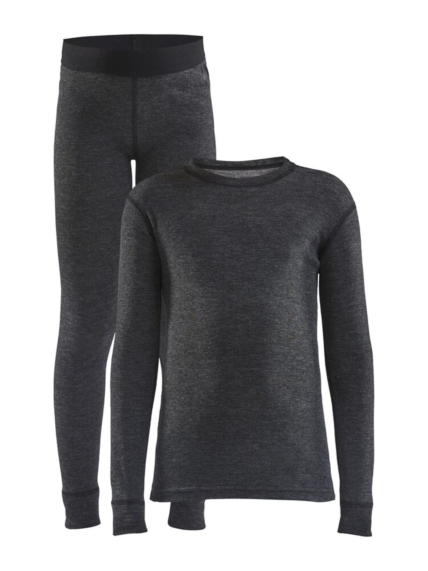 CORE Wool Merino Set Jr-Black Melange