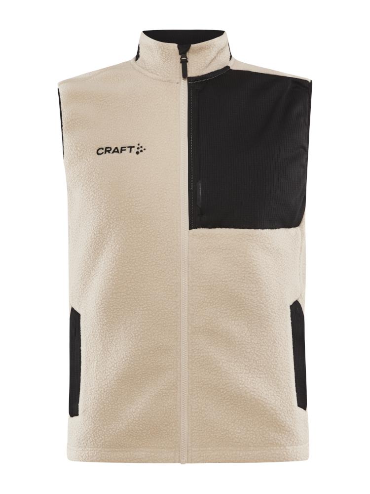 ADV Explore Pile Fleece Vest M-Ecru/Black
