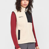 ADV Explore Pile Fleece Vest W-Ecru/Black