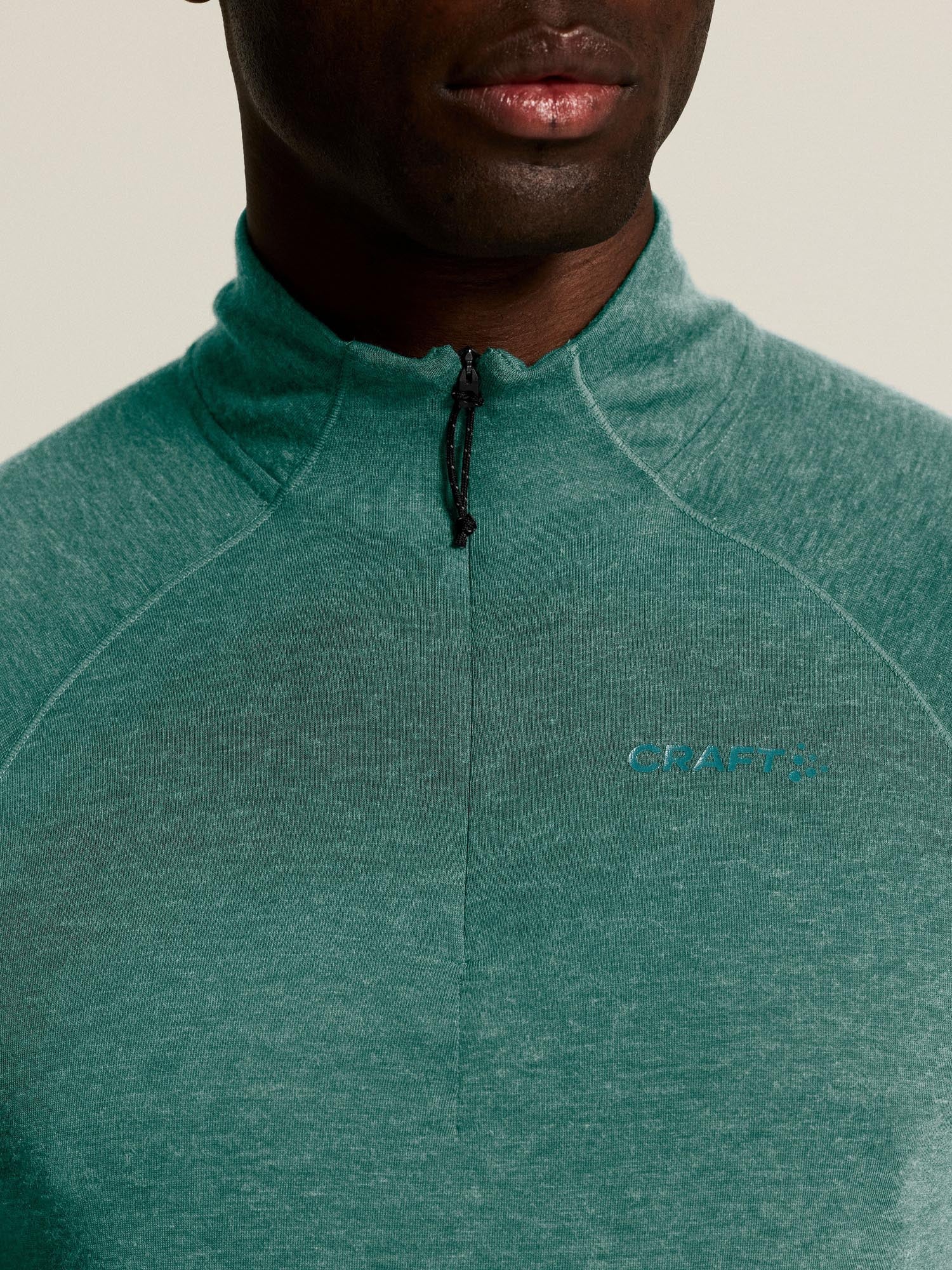 T-shirt à manches longues en laine, taille M - Peridot mélangé