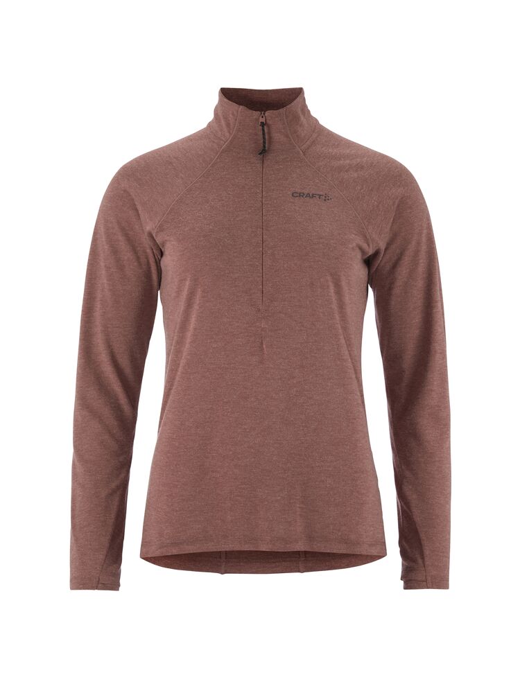 Wool LS Tee W-Rose Brown/Melange