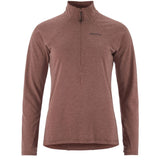 Wool LS Tee W-Rose Brown/Melange