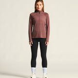 Wool LS Tee W-Rose Brown/Melange
