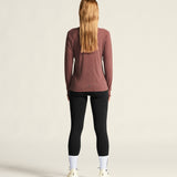 Wool LS Tee W-Rose Brown/Melange
