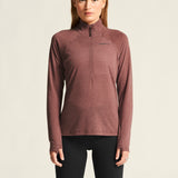 Wool LS Tee W-Rose Brown/Melange