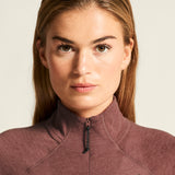 Wool LS Tee W-Rose Brown/Melange