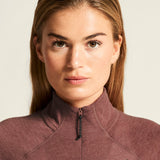 Wool LS Tee W-Rose Brown/Melange