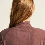 Wool LS Tee W-Rose Brown/Melange
