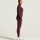 Wool LS Tee W-Dk Fig/Melange