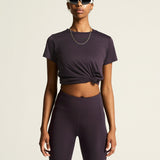 CORE Essence SS Tee 2 W-Dk Plum