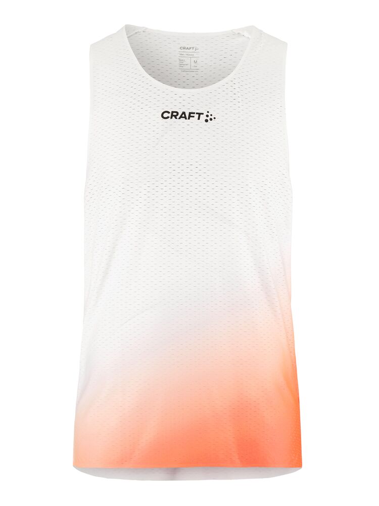 Race Day Singlet M-White/Multi