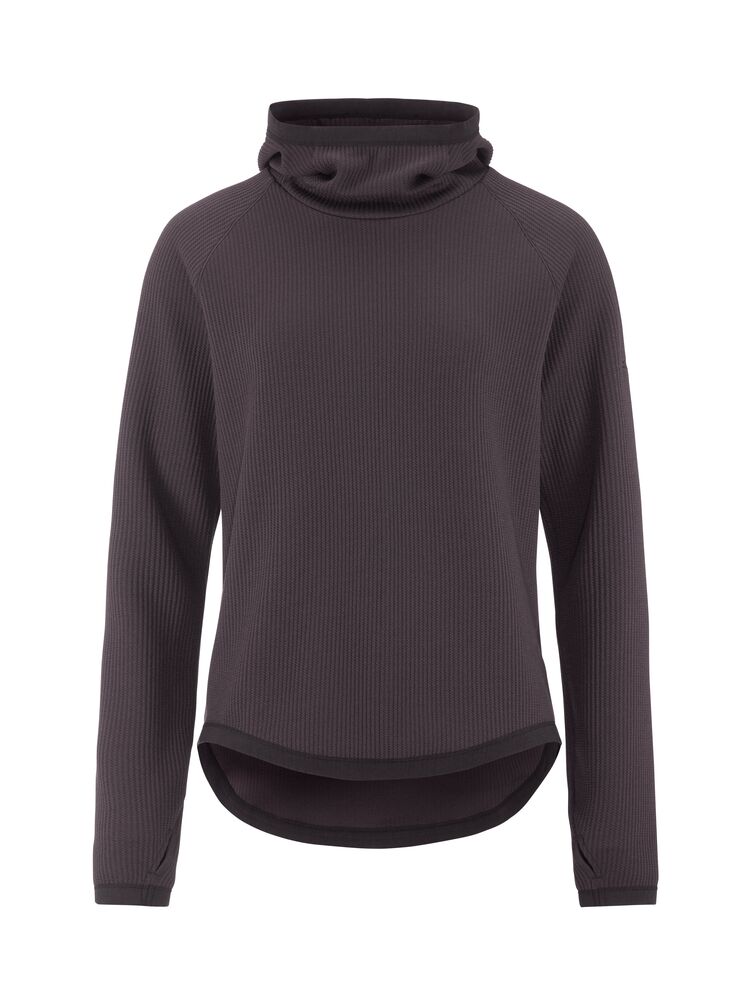 Grid Hood W-Dk Plum