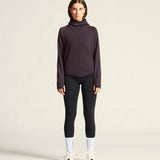 Grid Hood W-Dk Plum