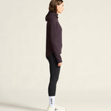 Grid Hood W-Dk Plum
