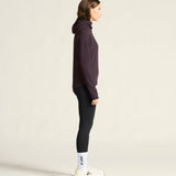 Grid Hood W-Dk Plum