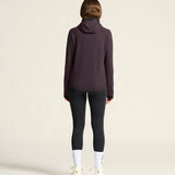 Grid Hood W-Dk Plum