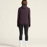 Grid Hood W-Dk Plum