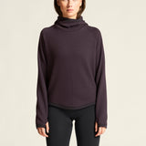 Grid Hood W-Dk Plum