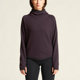 Grid Hood W-Dk Plum