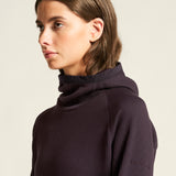 Grid Hood W-Dk Plum