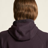 Grid Hood W-Dk Plum
