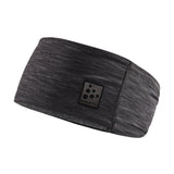 ADV Microfleece Shaped Headband-Black Melange