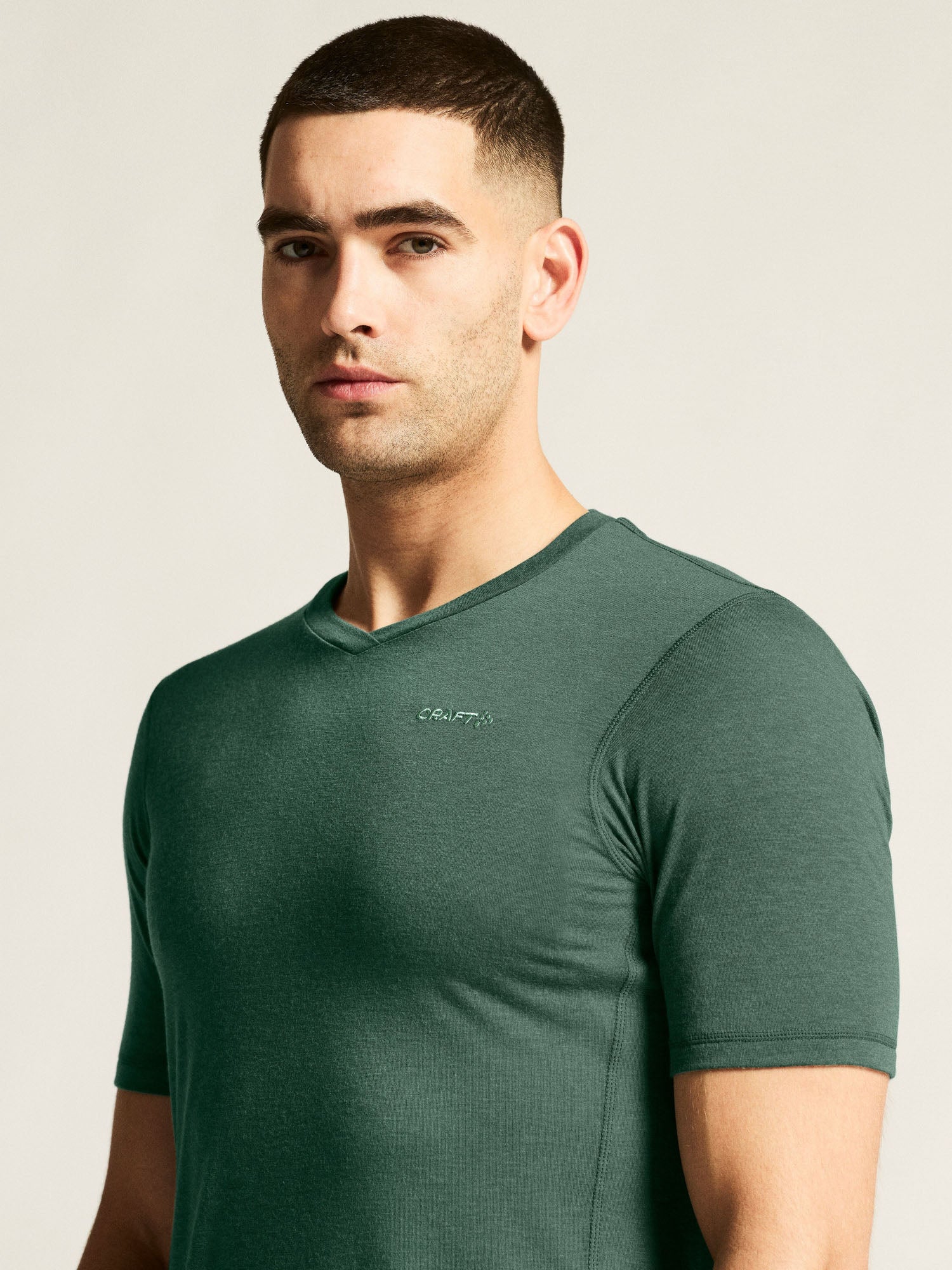 Everyday Wool SS Tee M-Atlantic Melange