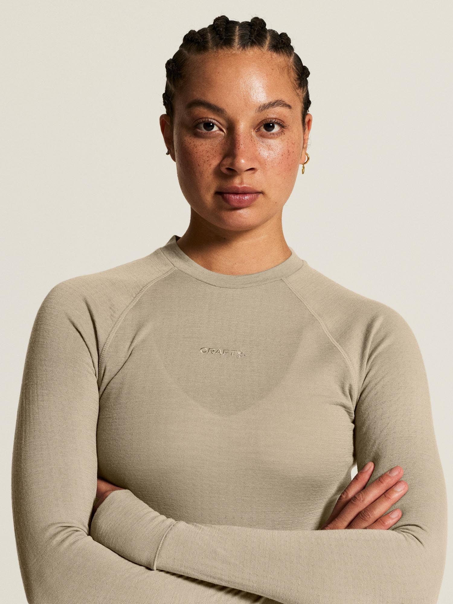 Wool Comfort RN LS W-Hay
