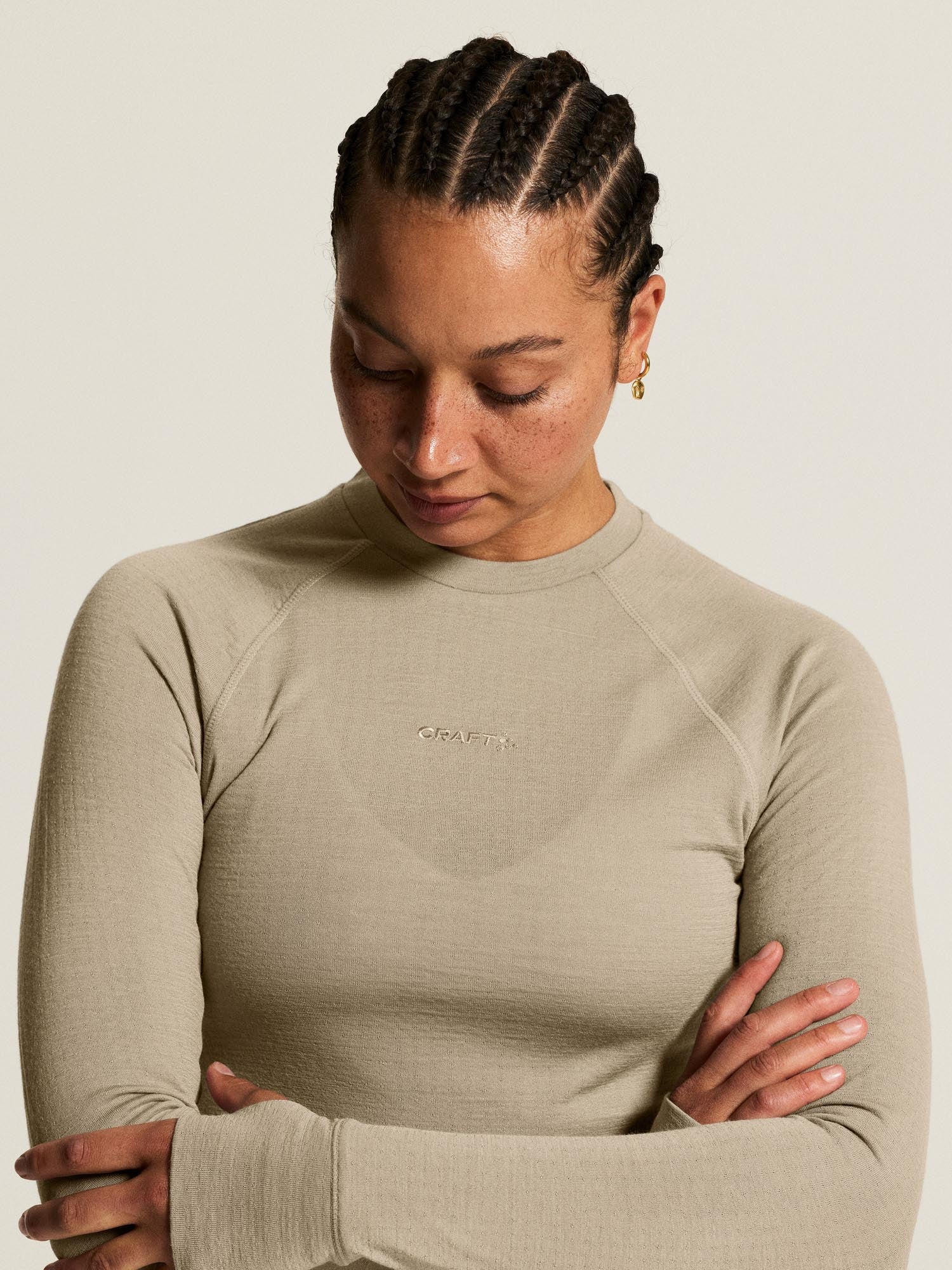 Wool Comfort RN LS W-Hay