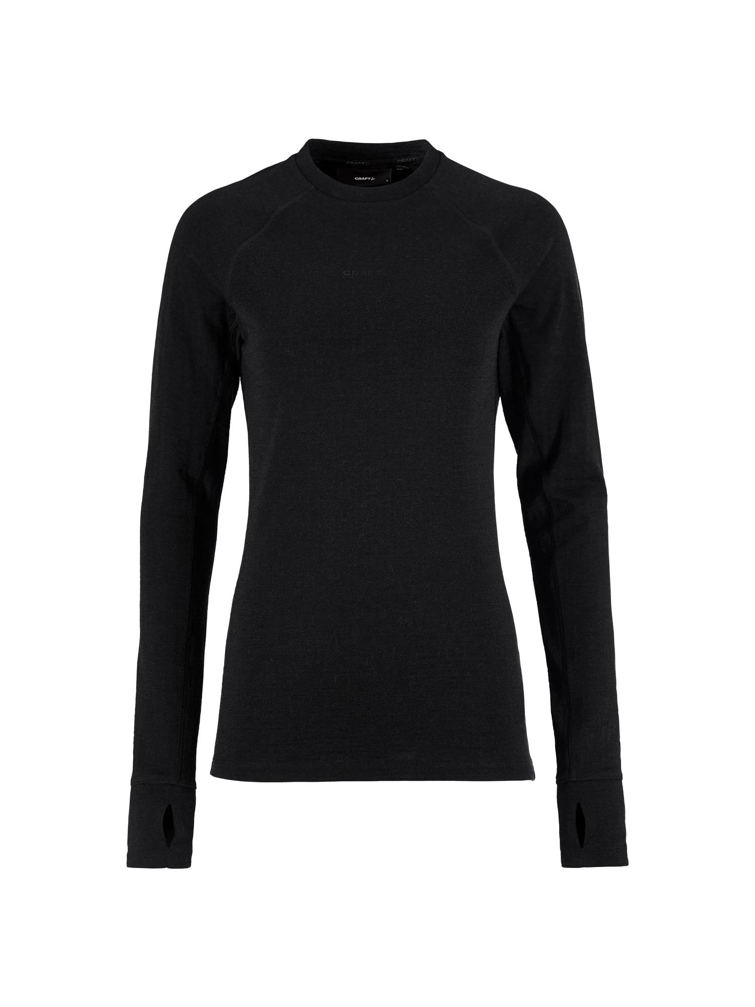 Wool Comfort RN LS W - Noir
