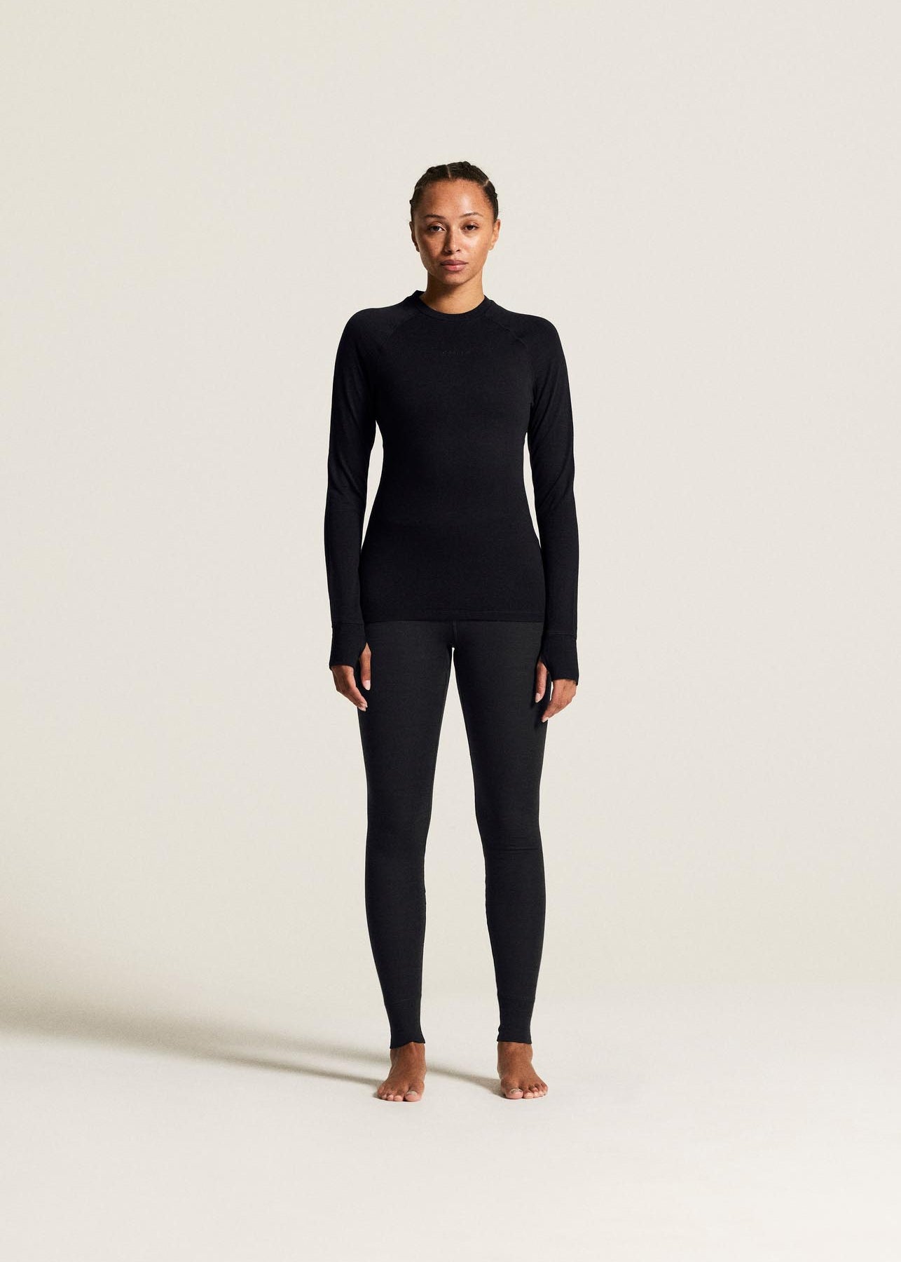Pantalon confortable en laine W-Black