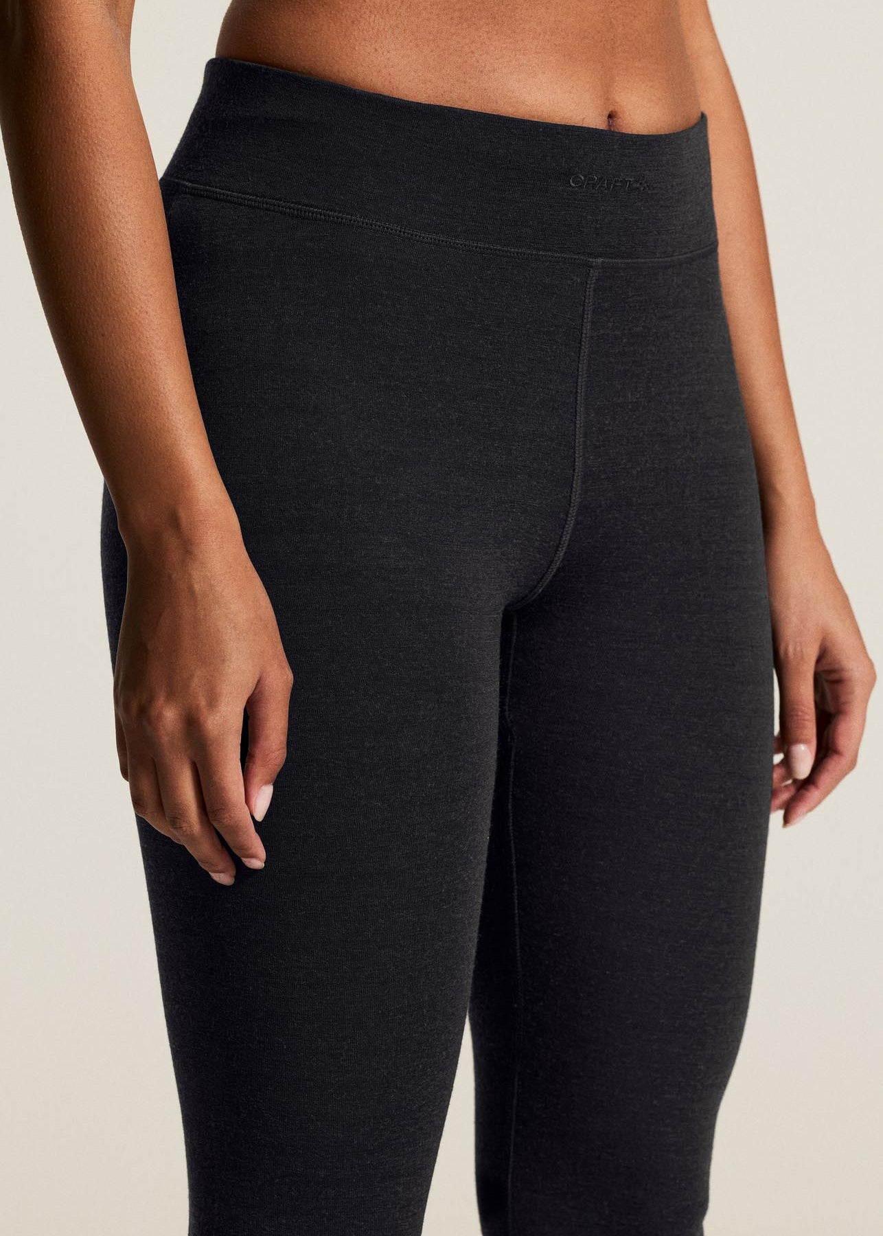 Pantalon confortable en laine W-Black