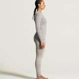 Wool 95 LS CN W-Grey Melange
