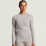 Wool 95 LS CN W-Grey Melange