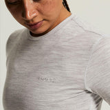 Wool 95 LS CN W-Grey Melange