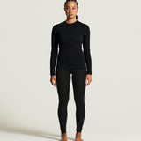 Wool 95 LS CN W-Black/Melange