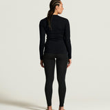 Wool 95 LS CN W-Black/Melange