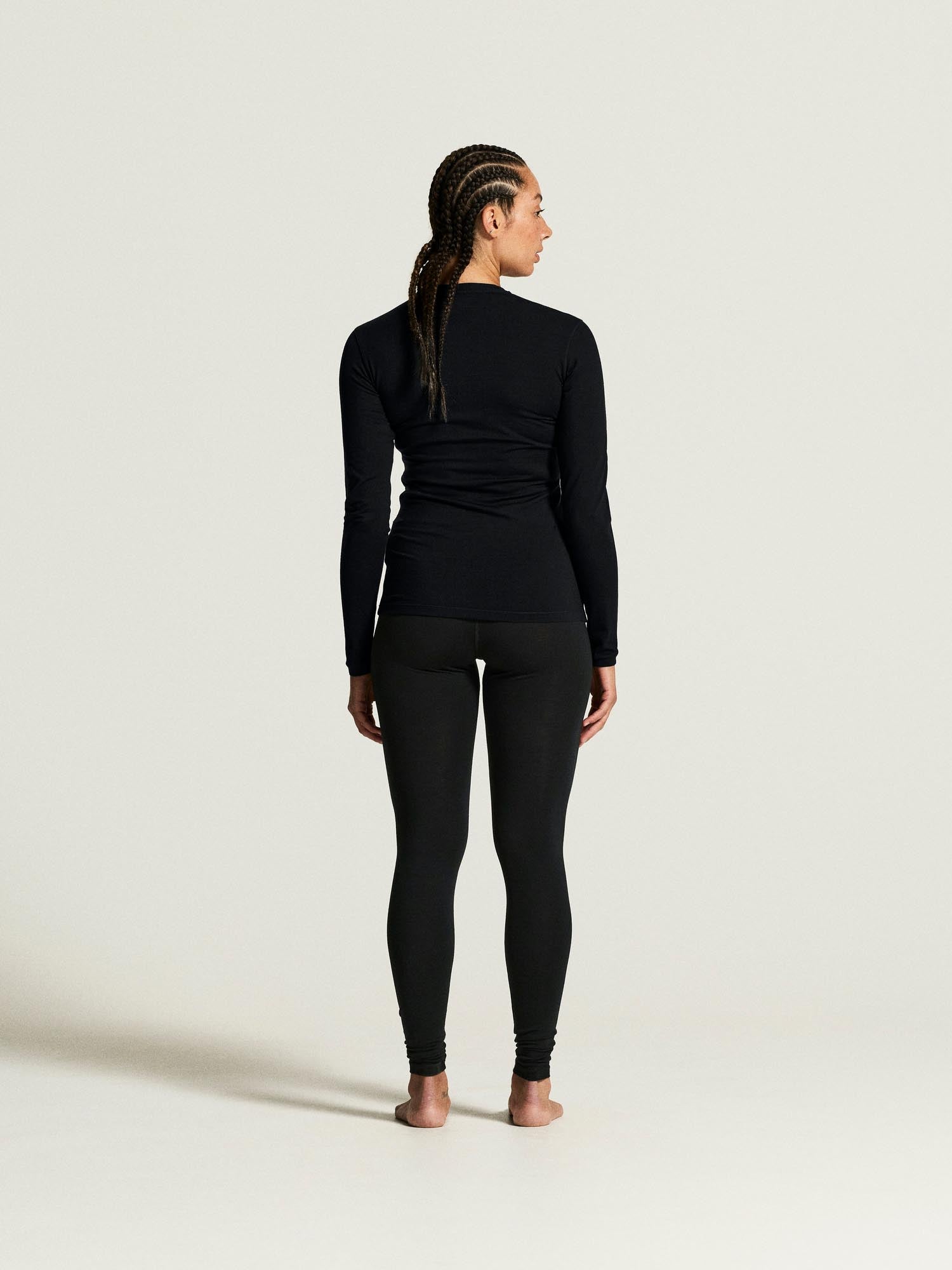 Wool 95 LS CN W-Black/Melange