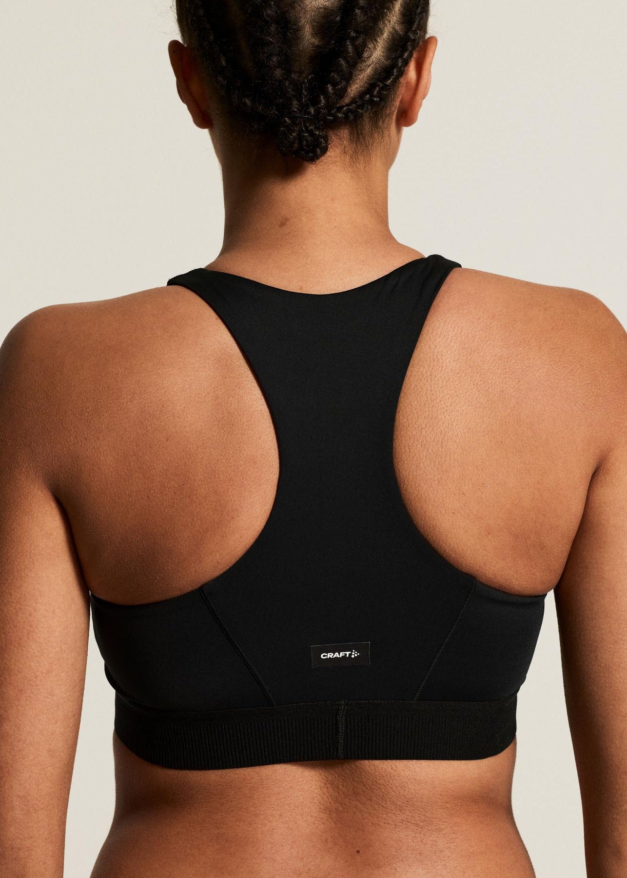 Soutien-gorge de sport hybride en laine, modèle W-Black
