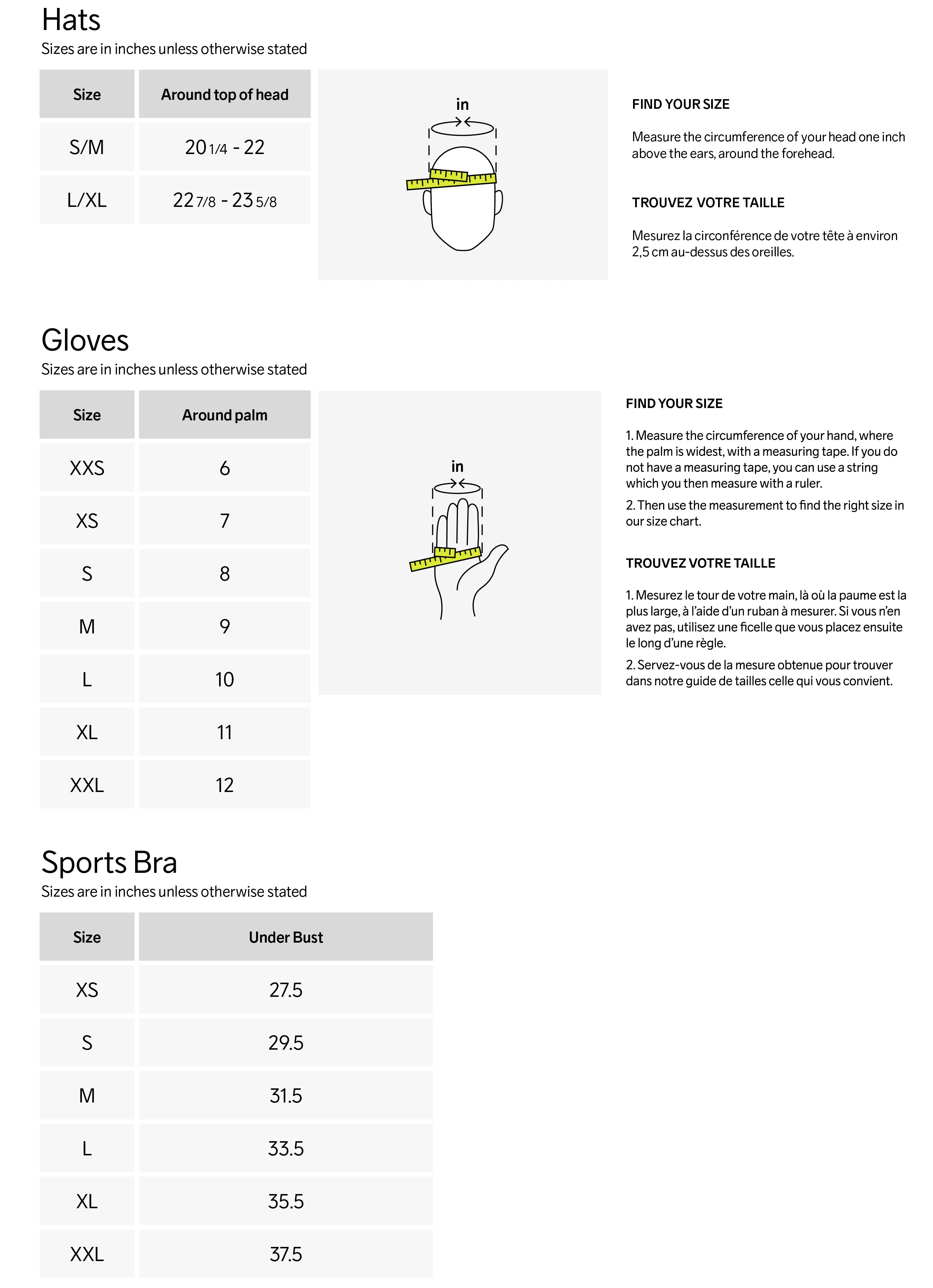 Size Guide – Craft Sports Canada